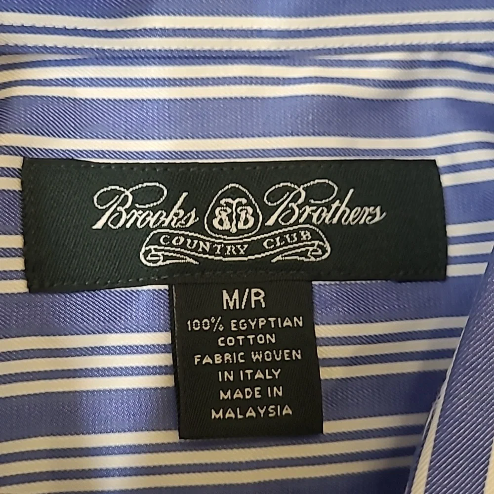 Brooks Brothers‎ Blue and White Striped Long Sleeve Shirt  zise m new no tag.